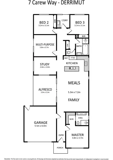 Floorplan of Homely house listing, 7 Carew Way, Derrimut VIC 3030