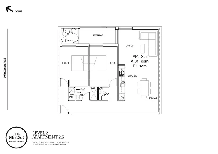 Floorplan of Homely apartment listing, 2.05/277-281 Point Nepean Road, Dromana VIC 3936