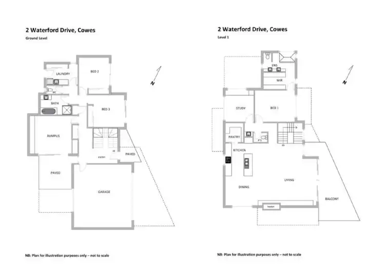 Floorplan of Homely townhouse listing, 2 WATERFORD DRIVE, Cowes VIC 3922