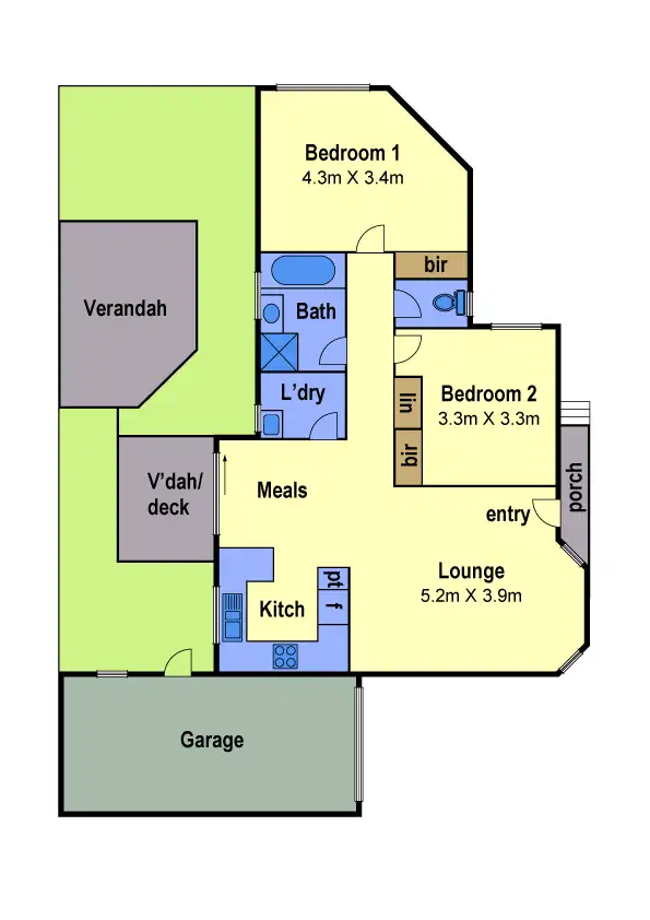 Floorplan of Homely unit listing, 1/11 Neilsen Crescent, Bundoora VIC 3083