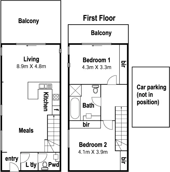 Floorplan of Homely unit listing, 19/40 Young Street, Moonee Ponds VIC 3039