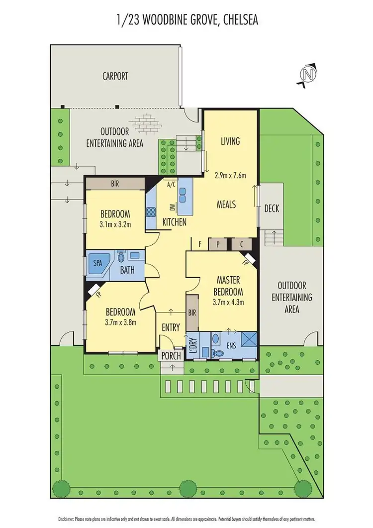Floorplan of Homely townhouse listing, 1/23 Woodbine Grove, Chelsea VIC 3196