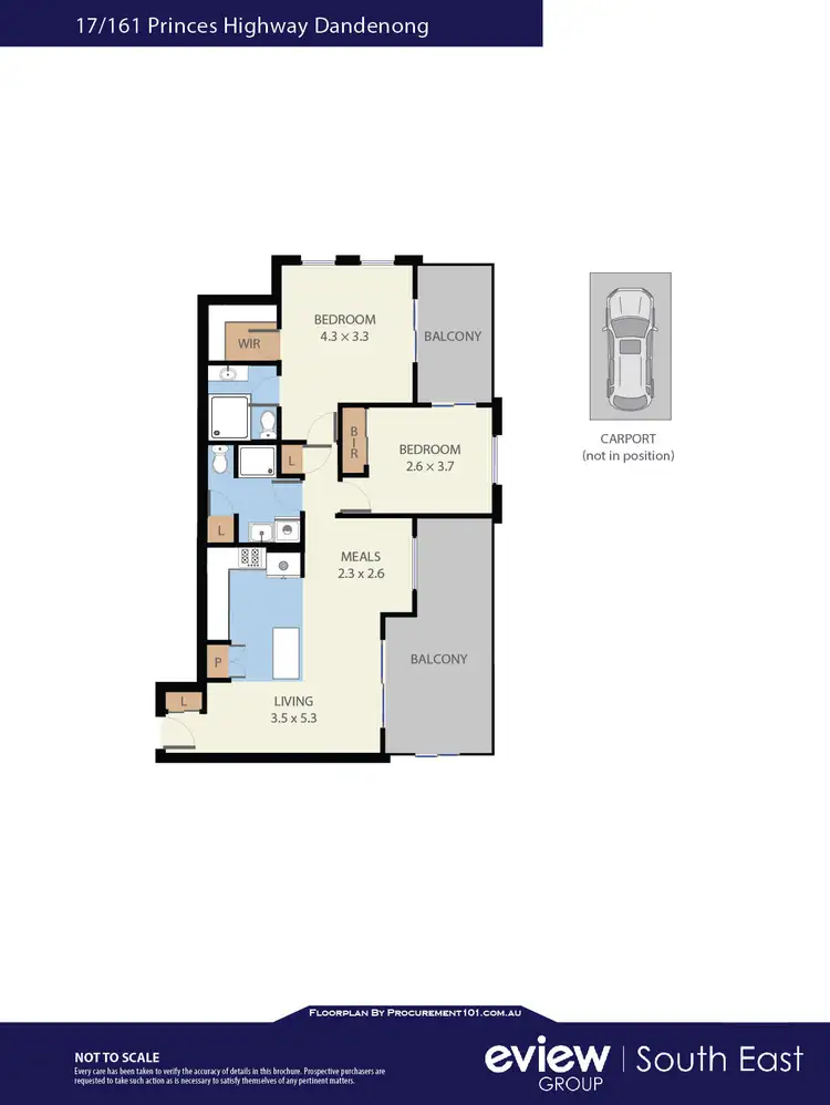 Floorplan of Homely apartment listing, Unit 19/161 Princess Highway, Dandenong VIC 3175