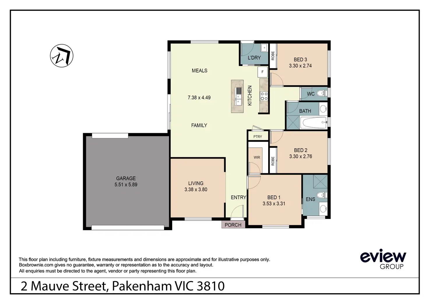 Floorplan of Homely house listing, 2 Mauve Street, Pakenham VIC 3810