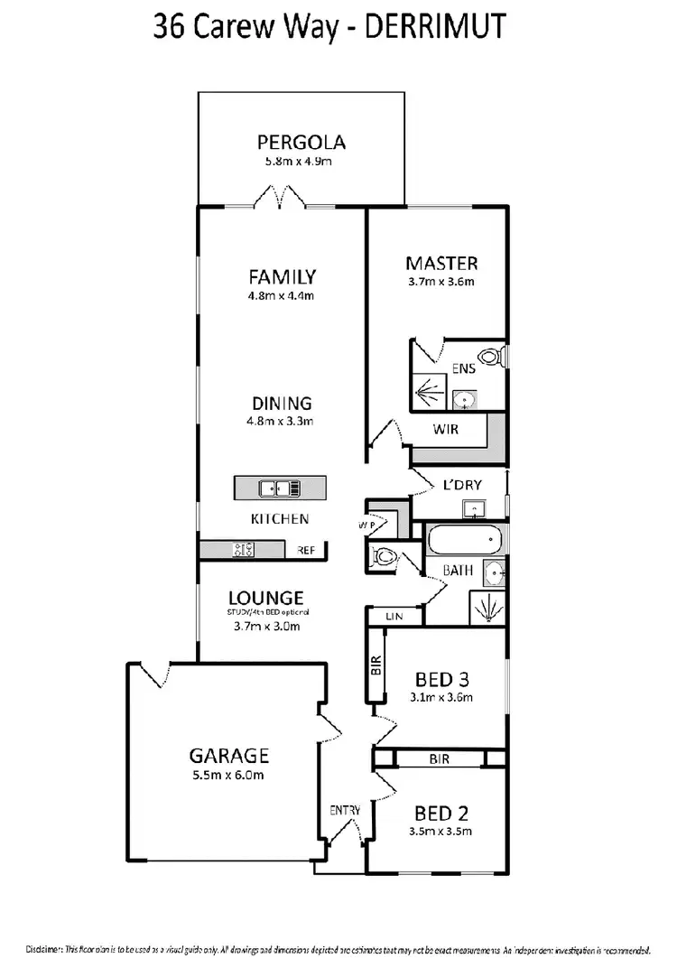 Floorplan of Homely house listing, 36 Carew Way, Derrimut VIC 3030