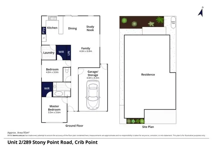 Floorplan of Homely unit listing, 2/289 Stony Point Road, Crib Point VIC 3919