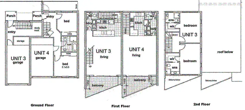 Floorplan of Homely townhouse listing, 3/244 Pascoe Vale Road, Essendon VIC 3040