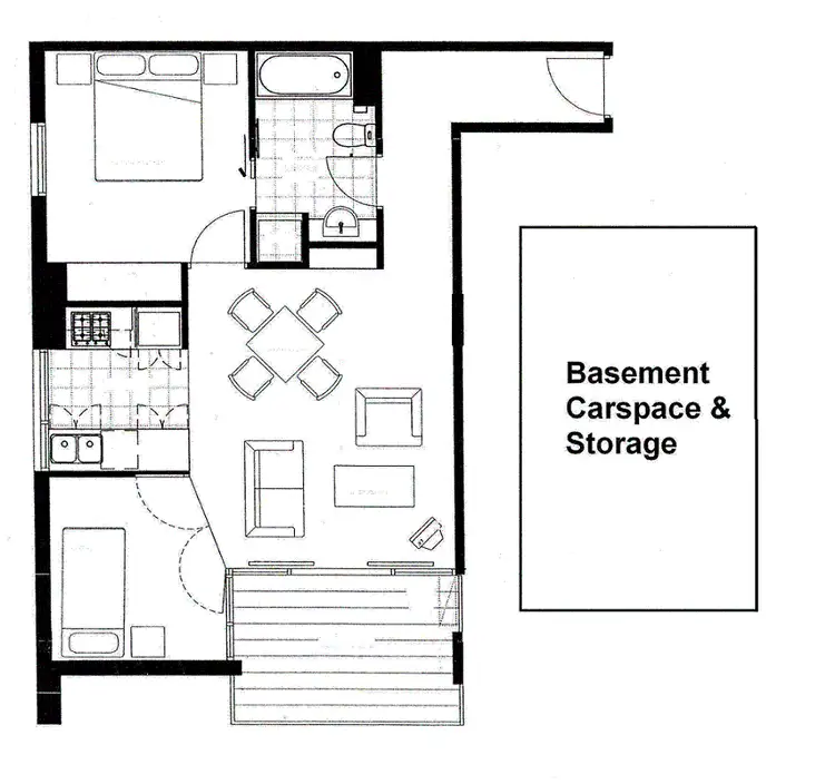 Floorplan of Homely apartment listing, 306/533-535 Mount Alexander Road, Moonee Ponds VIC 3039