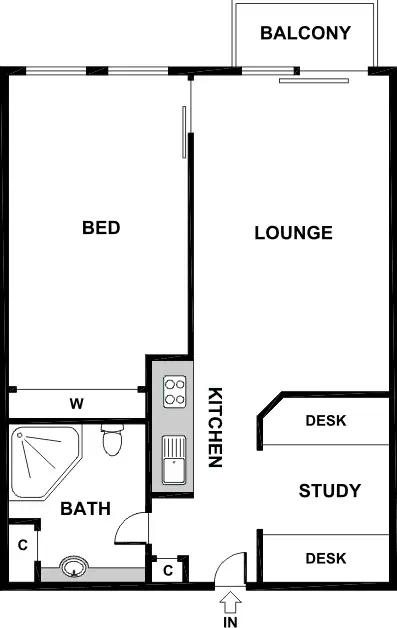 Floorplan of Homely apartment listing, 4111/550 Lygon Street, Carlton VIC 3053