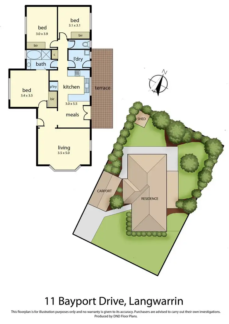 Floorplan of Homely house listing, 11 Bayport Drive, Langwarrin VIC 3910