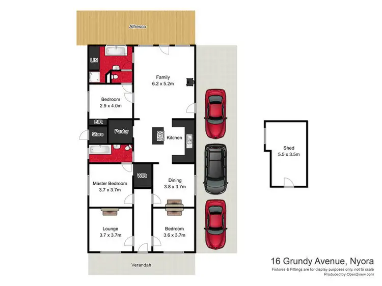 Floorplan of Homely house listing, 16 Grundy Avenue, Nyora VIC 3987