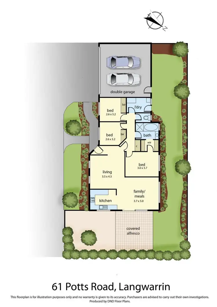 Floorplan of Homely house listing, 61 Potts Road, Langwarrin VIC 3910