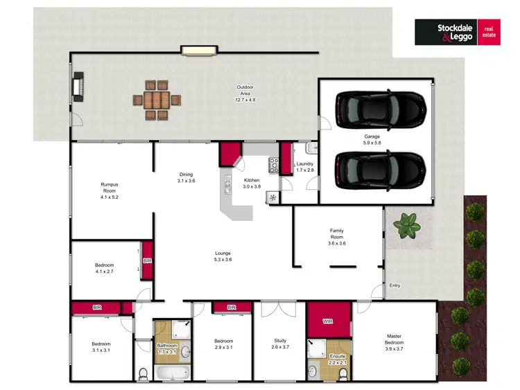 Floorplan of Homely house listing, 94 Riverslea Boulevard, Traralgon VIC 3844