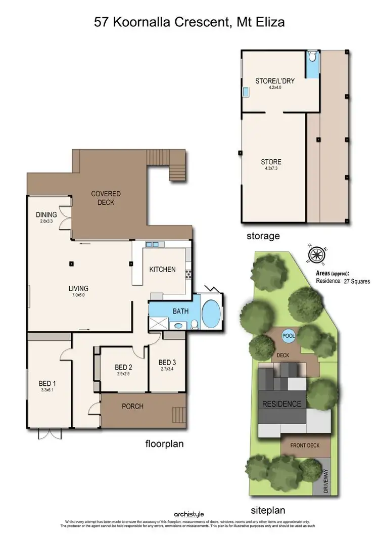 Floorplan of Homely house listing, 57 Koornalla Crescent, Mount Eliza VIC 3930