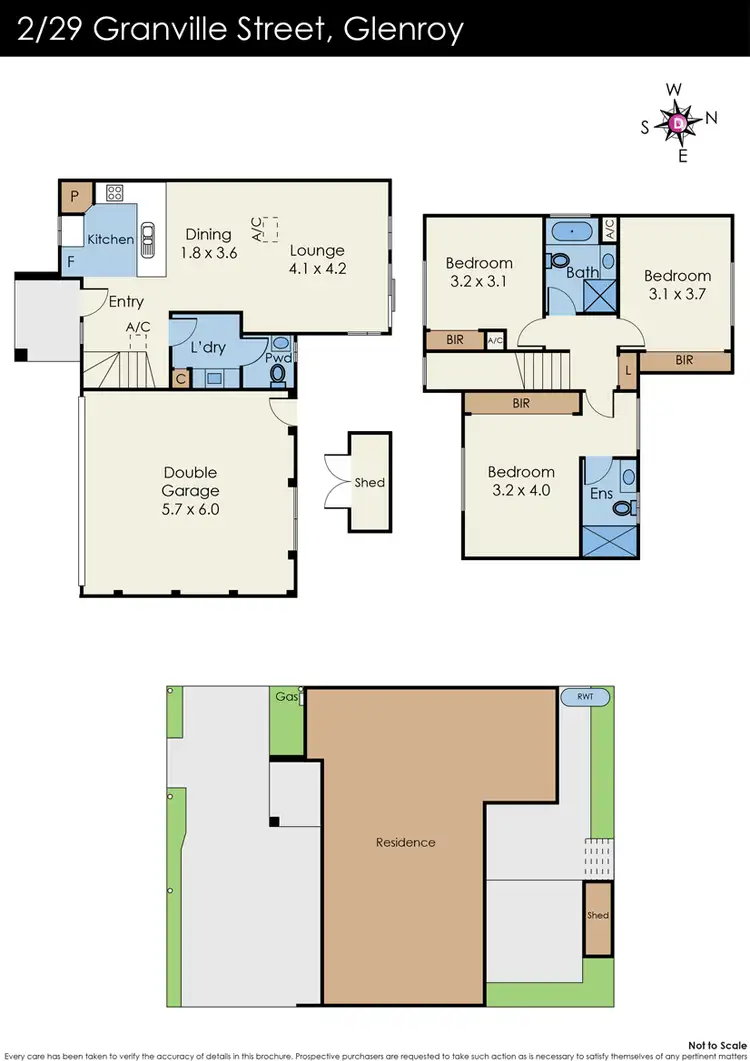 Floorplan of Homely townhouse listing, 2/29 Granville Street, Glenroy VIC 3046