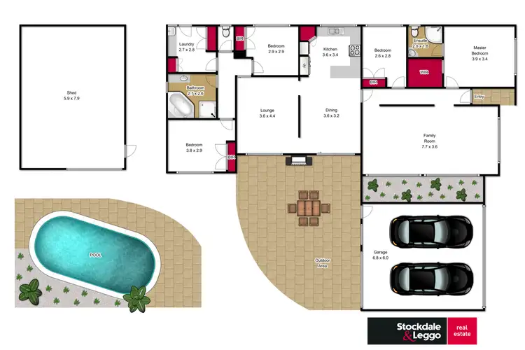 Floorplan of Homely house listing, 47 Blair Athol Drive, Traralgon VIC 3844
