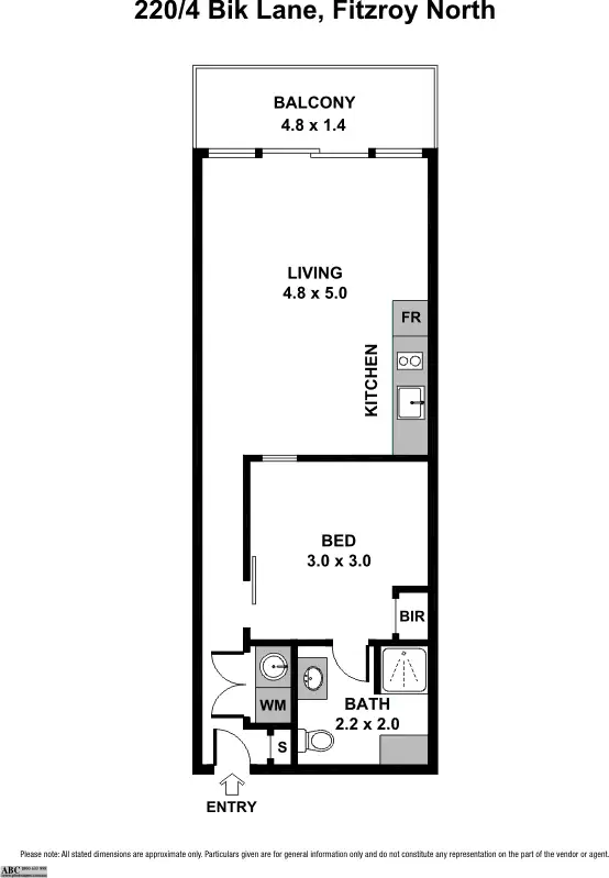 Floorplan of Homely apartment listing, 220/4 Bik Lane, Fitzroy North VIC 3068