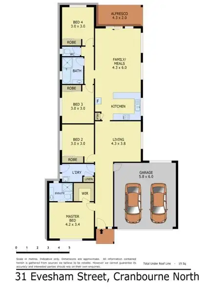 Floorplan of Homely house listing, 31 Evesham Street, Cranbourne North VIC 3977