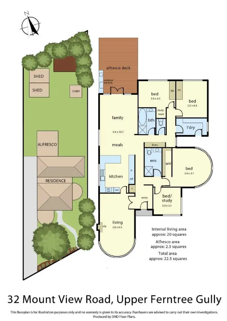 Floorplan of Homely house listing, 32 Mount View Road, Upper Ferntree Gully VIC 3156