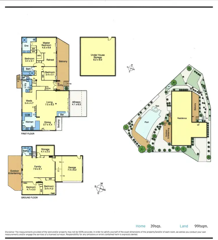 Floorplan of Homely house listing, 32 Granya Grove, Mount Eliza VIC 3930