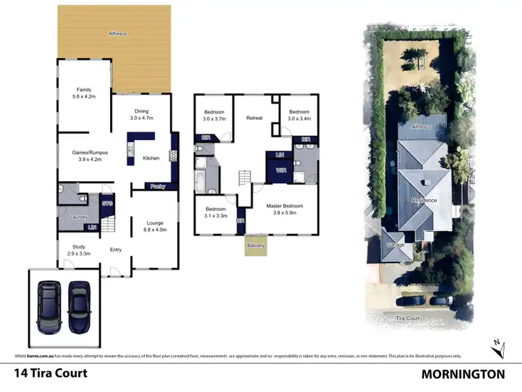 Floorplan of Homely house listing, 14 Tira Court, Mornington VIC 3931