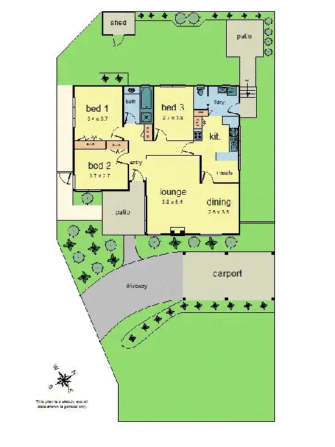 Floorplan of Homely house listing, 1/13 Kincumber Drive, Croydon VIC 3136