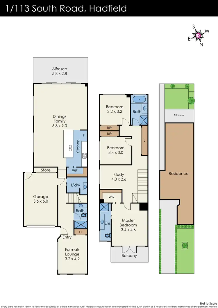 Floorplan of Homely townhouse listing, 113 South Street, Hadfield VIC 3046
