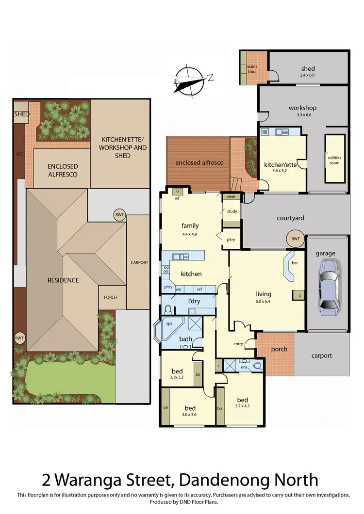 Floorplan of Homely house listing, 2 Waranga Street, Dandenong North VIC 3175