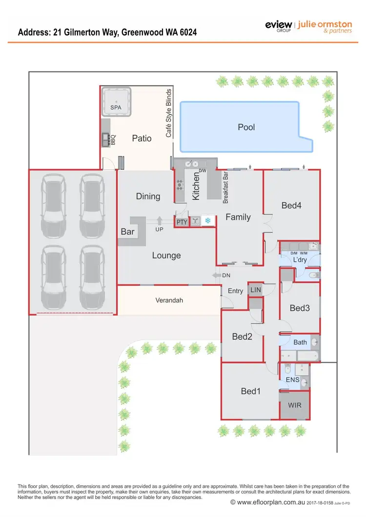Floorplan of Homely house listing, 21 Gilmerton Way, Greenwood WA 6024