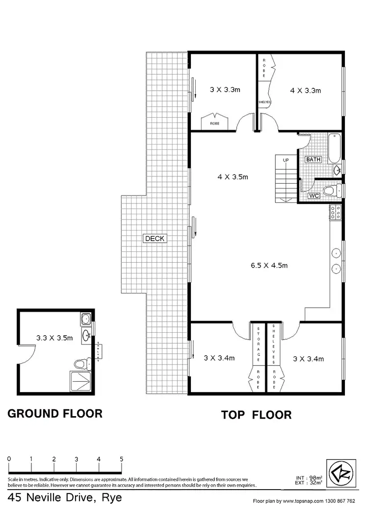 Floorplan of Homely house listing, 45 Neville Drive, Rye VIC 3941