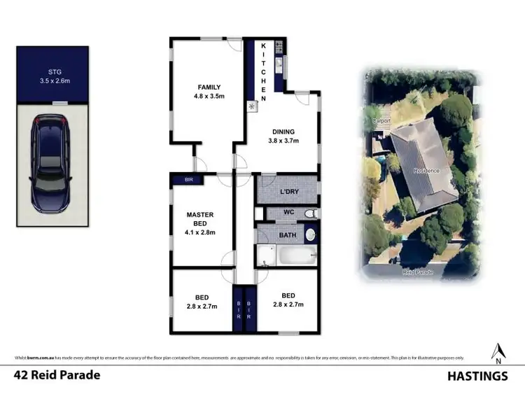 Floorplan of Homely house listing, 42 Reid Parade, Hastings VIC 3915