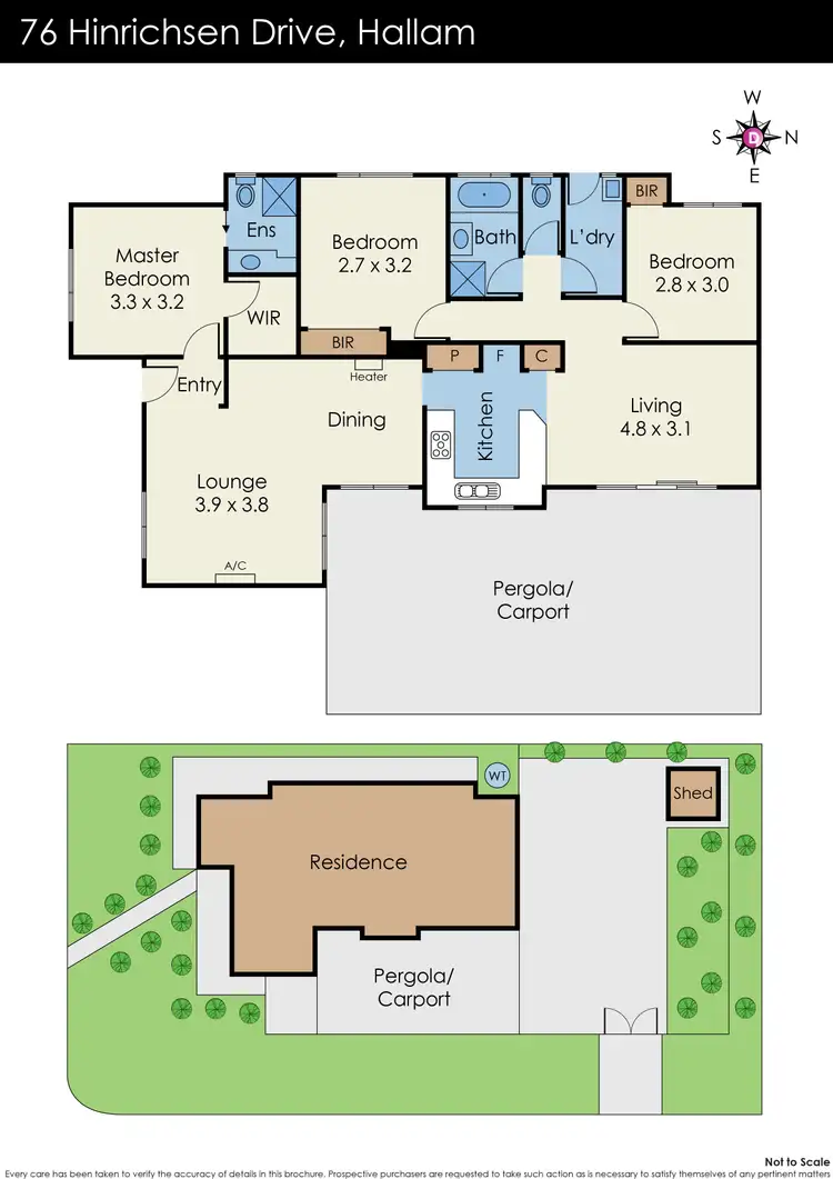 Floorplan of Homely house listing, 76 Hinrichsen Drive, Hallam VIC 3803