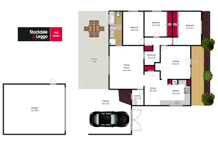 Floorplan of Homely house listing, 7 Washington Street, Traralgon VIC 3844
