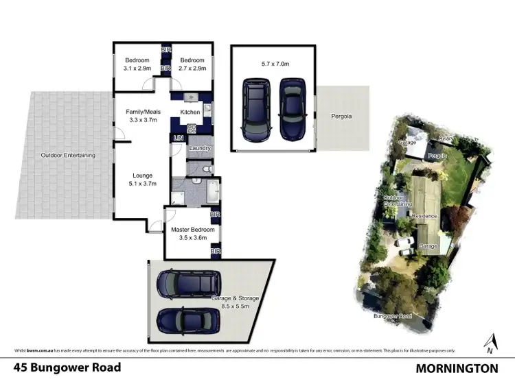 Floorplan of Homely house listing, 45 Bungower Road, Mornington VIC 3931