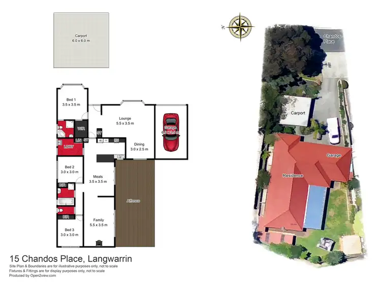 Floorplan of Homely house listing, 15 Chandos Place, Langwarrin VIC 3910