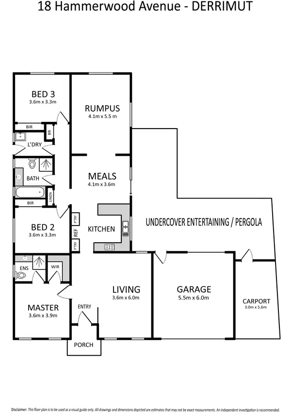 Floorplan of Homely house listing, 18 Hammerwood Avenue, Derrimut VIC 3030