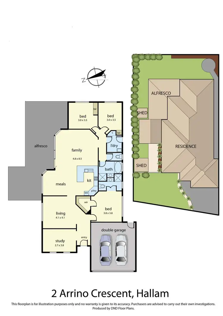 Floorplan of Homely house listing, 2 Arrino Crescent, Hallam VIC 3803
