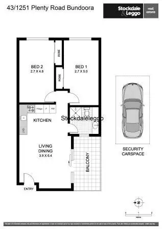 Floorplan of Homely apartment listing, 43/1251 Plenty Road, Bundoora VIC 3083