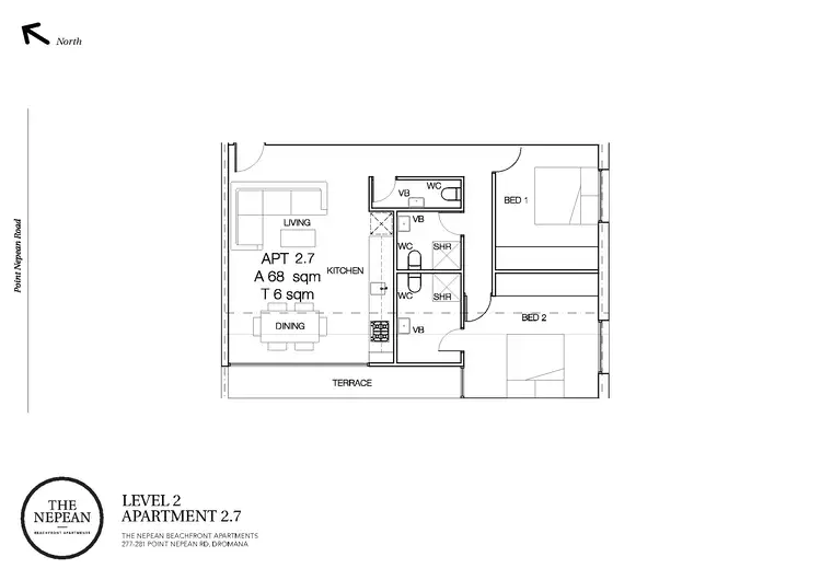Floorplan of Homely apartment listing, 2.07/277-281 Point Nepean Road, Dromana VIC 3936
