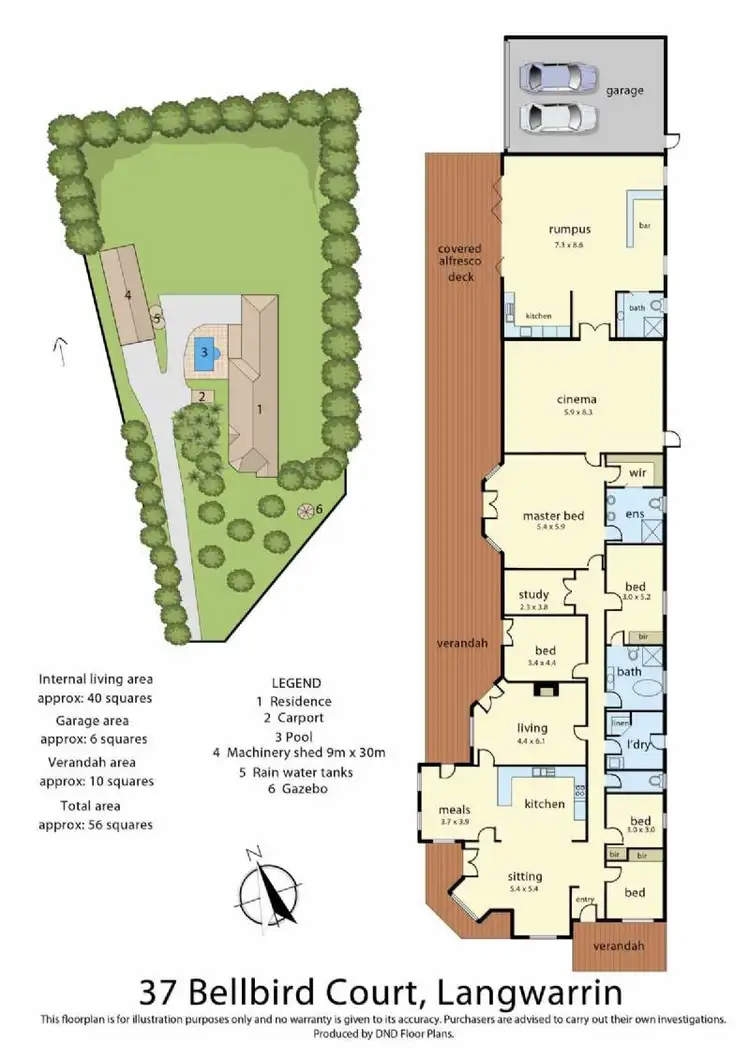 Floorplan of Homely house listing, 37 Bellbird Court, Langwarrin VIC 3910