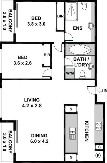 Floorplan of Homely apartment listing, 112/1 Bouverie Street, Carlton VIC 3053
