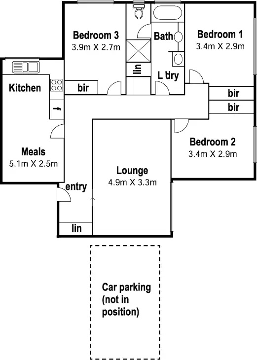 Floorplan of Homely apartment listing, 2/22 Donald Avenue, Essendon VIC 3040
