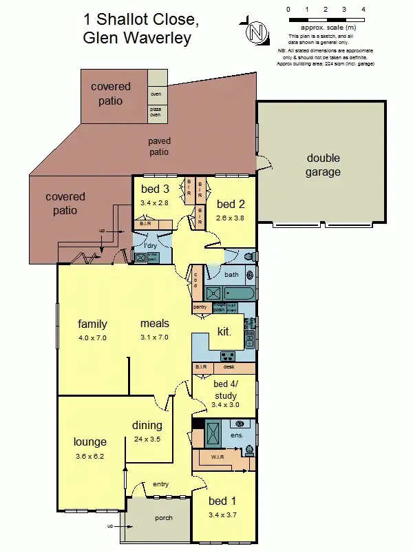 Floorplan of Homely house listing, 1 Shallot Close, Glen Waverley VIC 3150
