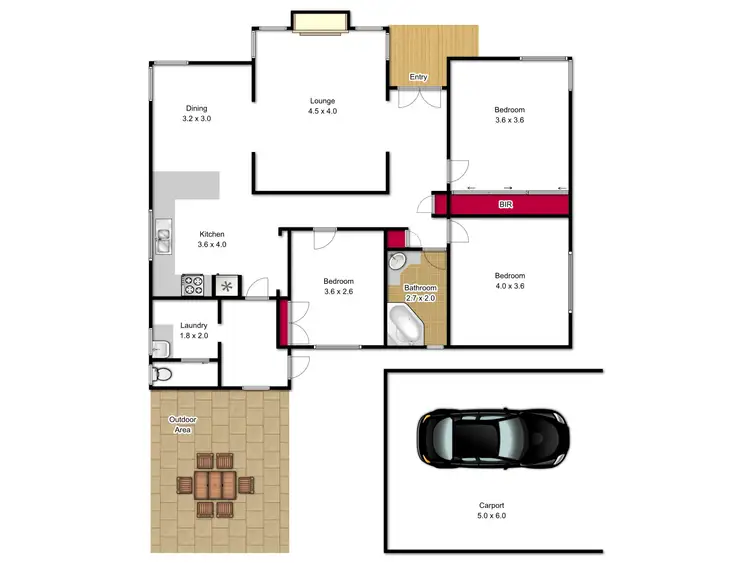 Floorplan of Homely house listing, 13 Mason Street, Traralgon VIC 3844