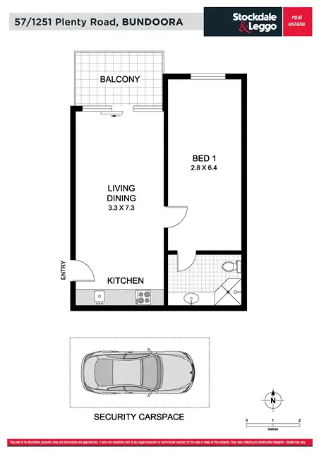 Floorplan of Homely apartment listing, 57/1251 Plenty Road, Bundoora VIC 3083