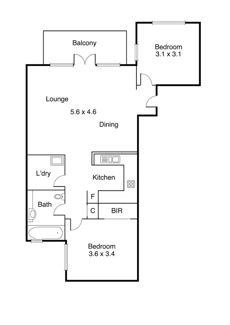 Floorplan of Homely apartment listing, 8/5-7 Hall Street, Moonee Ponds VIC 3039