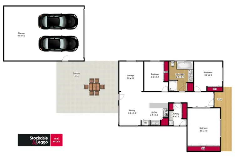 Floorplan of Homely house listing, 5 Cowell Court, Traralgon VIC 3844