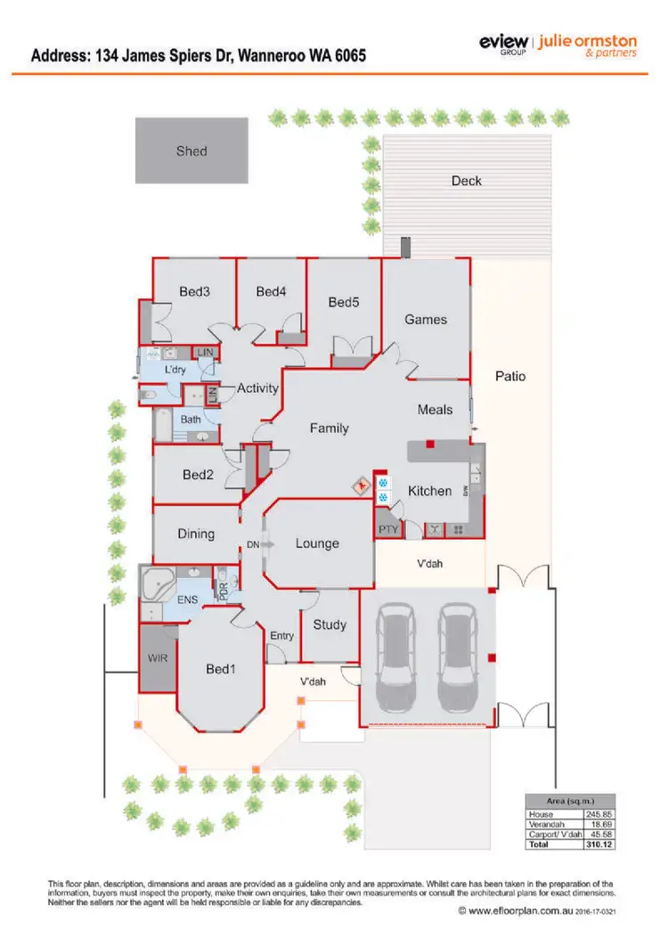 Floorplan of Homely house listing, 134 James Spiers Drive, Wanneroo WA 6065