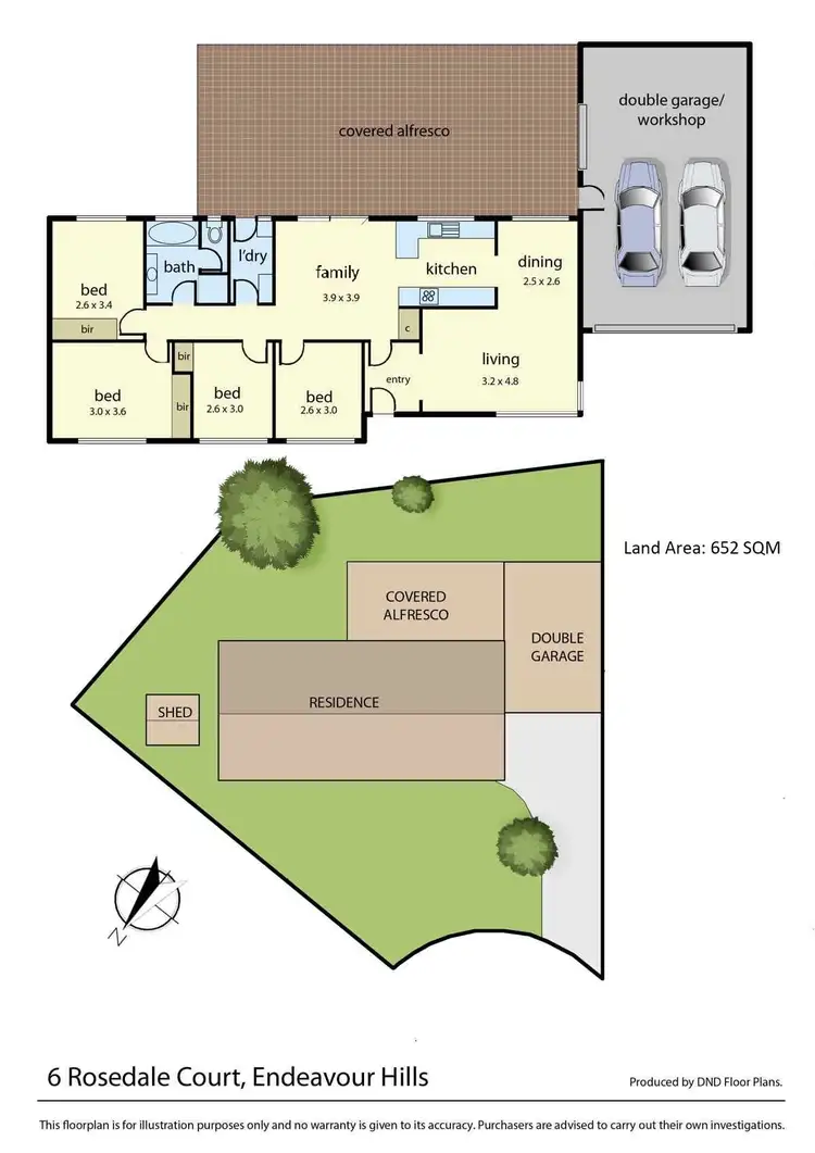 Floorplan of Homely house listing, 6 Rosedale Court, Endeavour Hills VIC 3802