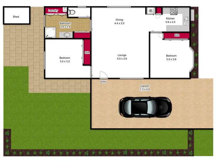 Floorplan of Homely house listing, 18 Greenacres 5353 Princes Highway, Traralgon VIC 3844